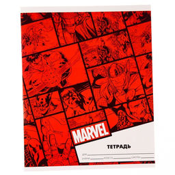 Цена за 20 шт. Тетрадь в линейку 24 листа, 4 вида МИКС, обложка мелованный картон, «Мстители»