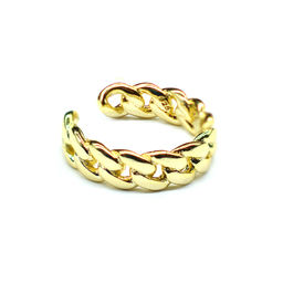 Серьга-кафф 15*4мм с позолоченным покрытием, 1 штука