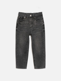 ACOOLA / Брюки джинсовые детские для девочек Olan темно-серый фото 3