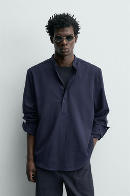 CAMISA EFECTO ARRUGADO / Azul - Zara фото 2