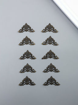 Уголок декоративный "Королевский" набор 10 шт 3,5х3,5 см