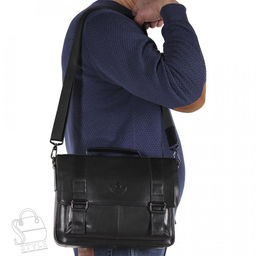 Портфель мужской кожаный 02215Z black Zinimsk в Новосибирске - S-style фото 2