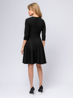 Платье черного цвета длины мини с рукавами 3/4 - 1001dress фото 3