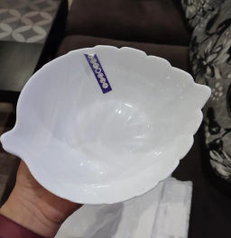 Салатник из белой стеклокерамики с рельефным рисунком Asti Лист 17.8см 0001D10/50-SK - Delta фото 8