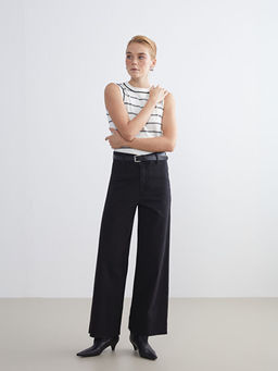 Wideleg Kad?n Jean Pantolon