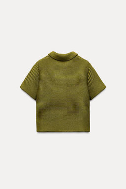 CHUNKY KNIT CARDIGAN WITH PETER PAN COLLAR - Zara фото 4