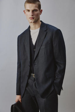 BLAZER TRAJE 100% LINO / Marino - Zara фото 5