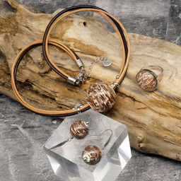 Серьги из муранского стекла BARK LS2854