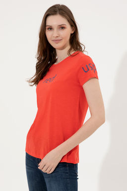 Kad_n K_rm_z_ Bisiklet Yaka Ti__rt