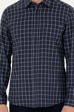 U. S. Polo Assn Мужская темно-синяя рубашка с длинным рукавом - U.s. polo assn фото 6