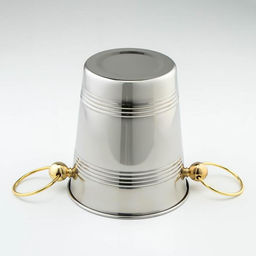 Ведро для льда «Классик», 2.1 л, 20.5×16×17.5 см, золотые ручки, нержавеющая 201 сталь