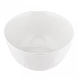 "Роса" Пиала фарфоровая 400мл, д11,5см, h6,9см, рельефный борт, белый (Китай)