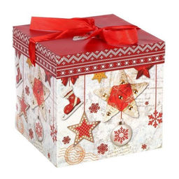 Цена за 12 шт. Коробка подарочная 15x15x15 см складная / 119-M /уп 12/840/Новый год - ГалеонТрейд фото 4