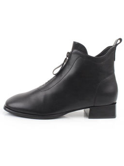 01-M43-16 BLACK Ботинки демисезонные женские (натуральная кожа)