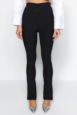Siyah Pacas? Yandan Y?rtmacl? Ottoman Yuksek Bel Orme Tayt TWOAW24TA00008 - Trendyolmilla фото 5