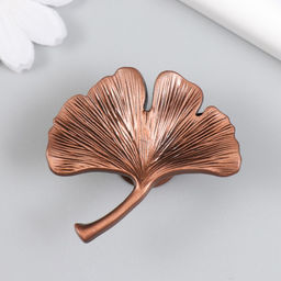 Ручка для шкатулки металл «Лист веер», состаренная медь, 5×5.4 см