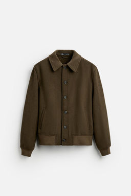 CONTRAST WOOL JACKET - Zara фото 6