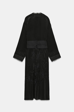 ZW COLLECTION LIMITED EDITION EMBROIDERED SASH KIMONO - Zara фото 7