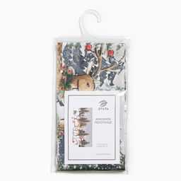 Полотенце Этель Праздник в лесу 40х73+/- 3см,100% хл,саржа 190гр/м2 фото 3