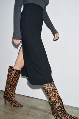 ZW COLLECTION SLIT PENCIL SKIRT - Zara фото 8