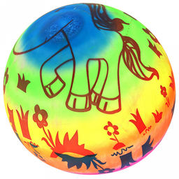 Мяч игровой Единорог д18см, радужный, ПВХ (Китай) - Домашняя мода фото 4