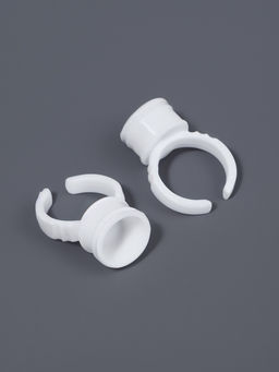 Кольца - лунки под клей для наращивания ресниц, набор - 100 шт., белое