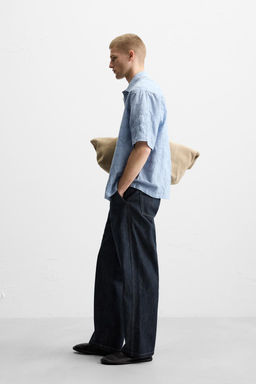 STRAIGHT-LEG JEANS WITH BELT - Zara фото 4