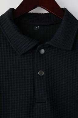 Tas Relaxed Kesim Waffle Dokulu Polo Yaka Sweatshirt TMNAW26SW00058 - Trendyolmilla фото 5