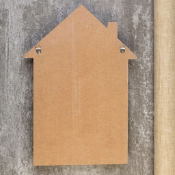 Ключница настенная Домик с букетиком, декоративные крючки, дерево, 34?2.5?24 см