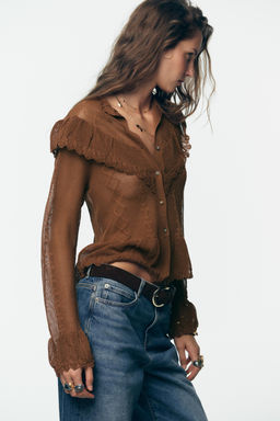 POINTELLE KNIT ROMANTIC CARDIGAN - Zara фото 3