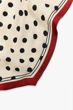 SATIN POLKA DOT MINI BANDANA - Zara фото 3