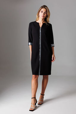 Платье Lars Style 1026-Р черный/серебряный