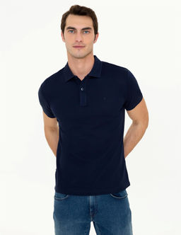 Lacivert Slim Fit Polo Yaka Merserize Ti__rt - Pierre cardin фото 3
