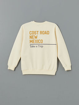 Bisiklet Yaka Bask?l? Erkek ?ocuk Sweatshirt - Waikiki фото 2