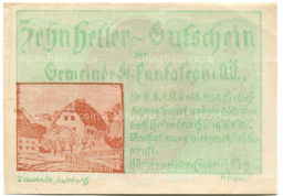 10 геллеров 1920 года Австрия Санкт-Пёльтен (нотгельд)