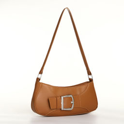 Сумка женская багет на молнии, цвет рыжий - Simaland фото 3