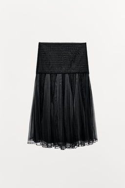 COMBINED LACE TULLE SKIRT - Zara фото 4