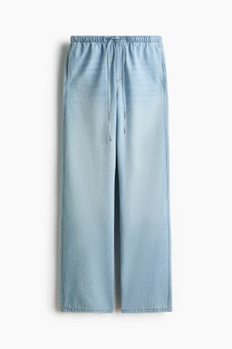 Pantal?n denim con cord?n de ajuste - H&m фото 7