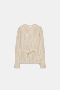 JACQUARD TOP WITH BELT - Zara фото 6