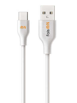 Кабель USB - микро USB FaisON FK-481 Molten, 1.0м, 2.1A, цвет: белый