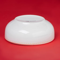 Салатник новогодний Доляна «Московский мишка», 580 мл, 15.5×6 см, фарфор, белый