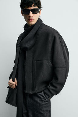 RIBBED BOXY FIT JACKET - Zara фото 5