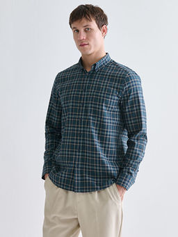 Regular Fit Uzun Kollu Ekose Erkek G?mlek