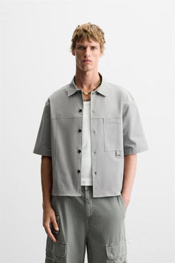 BOXY FIT OVERSHIRT WITH POCKET - Zara фото 18