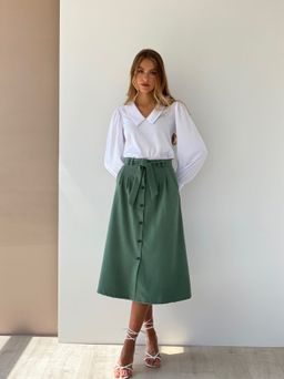 6649 Блуза с отложным воротником белая - Martichelli фото 7