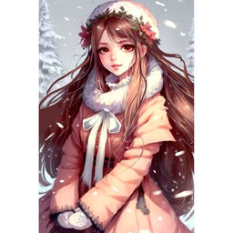 Алмазная мозаика на новый год с частичным заполнением на холсте «Снежная красавица», 20×30 см, набор для творчества