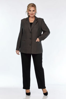 Костюм Элль стиль 2016/8 коричнево-серый/черный