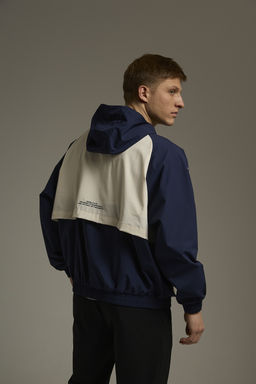 Ветровка с капюшоном Темно-синий/Бежевый - Anta фото 3