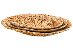 Набор 3 плетеных корзин 37*30*5,5 см, 33*26*4,5 см, 28*22*4см, водный гиацинт - Elan gallery фото 5