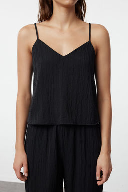 Trendyolmilla Siyah Baglama Detayl? Ip Ask?l? Dokuma Pijama Tak?m? THMSS24PT00402 фото 11